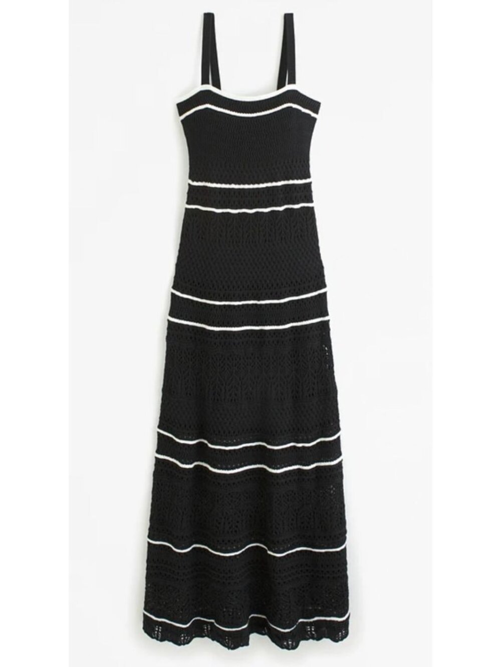 Abercrombie & Fitch Crochet-Style Maxi Dress Black Size Medium